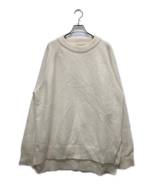 JIL SANDER（ジルサンダー）JIL SANDER (ジルサンダー) サイドスリット ウールニット アイボリー サイズ:50の古着・服飾アイテム