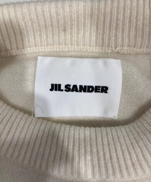 JIL SANDER（ジルサンダー）JIL SANDER (ジルサンダー) サイドスリット ウールニット アイボリー サイズ:50の古着・服飾アイテム