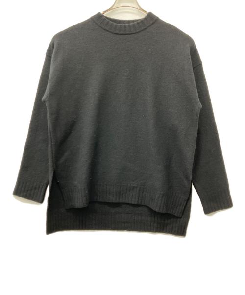 JIL SANDER（ジルサンダー）JIL SANDER (ジルサンダー) サイドスリットスリット ウールニット ブラック サイズ:46の古着・服飾アイテム