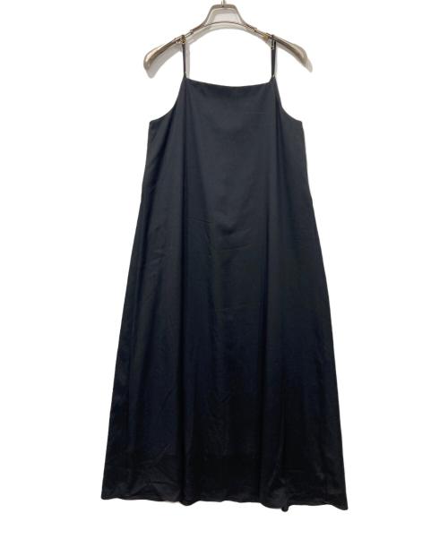 Noble（ノーブル）Noble (ノーブル) ビンテージツイルコンフォータブルキャミワンピース ブラック サイズ:記載なしの古着・服飾アイテム