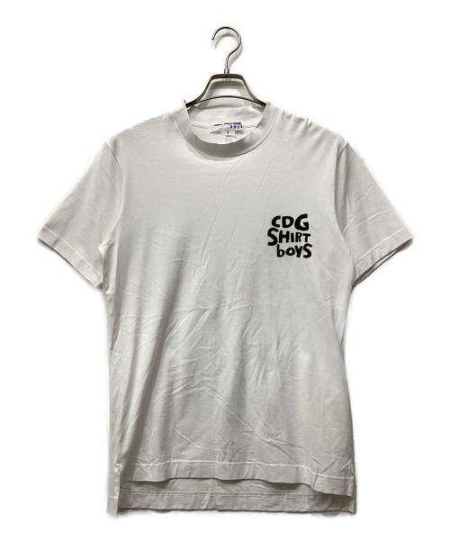 COMME des GARCONS SHIRT BOYS（コムデギャルソンシャツボーイズ）COMME des GARCONS SHIRT BOYS (コムデギャルソンシャツボーイズ) プリントTシャツ ホワイト サイズ:Mの古着・服飾アイテム