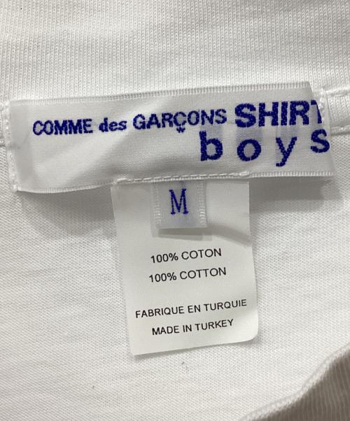 COMME des GARCONS SHIRT BOYS（コムデギャルソンシャツボーイズ）COMME des GARCONS SHIRT BOYS (コムデギャルソンシャツボーイズ) プリントTシャツ ホワイト サイズ:Mの古着・服飾アイテム