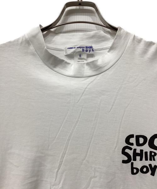 COMME des GARCONS SHIRT BOYS（コムデギャルソンシャツボーイズ）COMME des GARCONS SHIRT BOYS (コムデギャルソンシャツボーイズ) プリントTシャツ ホワイト サイズ:Mの古着・服飾アイテム