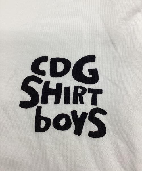 COMME des GARCONS SHIRT BOYS（コムデギャルソンシャツボーイズ）COMME des GARCONS SHIRT BOYS (コムデギャルソンシャツボーイズ) プリントTシャツ ホワイト サイズ:Mの古着・服飾アイテム