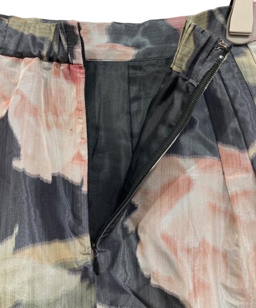 LANVIN en Bleu（ランバンオンブルー）LANVIN en Bleu (ランバンオンブルー) フラワージャカードタフタスカート ブラック サイズ:36の古着・服飾アイテム