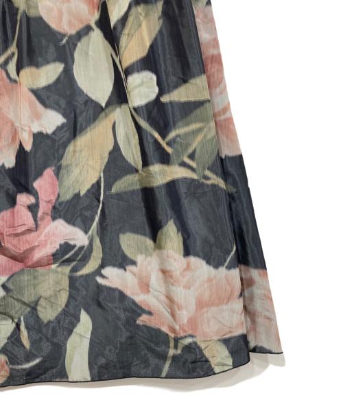 LANVIN en Bleu（ランバンオンブルー）LANVIN en Bleu (ランバンオンブルー) フラワージャカードタフタスカート ブラック サイズ:36の古着・服飾アイテム