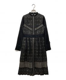 UNITED TOKYO（ユナイテッドトーキョー）の古着「アーティクルレースワンピース」｜ブラック