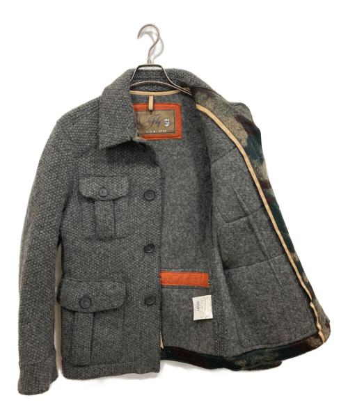 Fly L.B.M 1911（エルビーエム1911）Fly L.B.M 1911 (エルビーエム1911) ニットジャケット グレー サイズ:46の古着・服飾アイテム