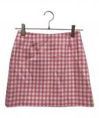 AMI Alexandre Mattiussiアミアレクサンドルマテュッシ）の古着「チェックミニスカート」｜ピンク