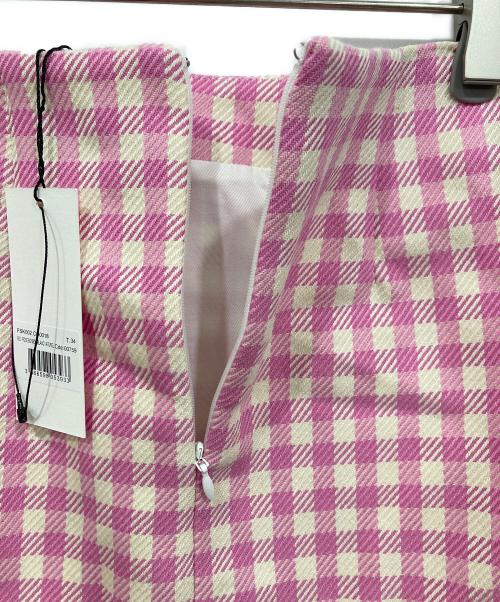 AMI Alexandre Mattiussi（アミアレクサンドルマテュッシ）AMI Alexandre Mattiussi (アミアレクサンドルマテュッシ) チェックミニスカート ピンク サイズ:34 未使用品の古着・服飾アイテム