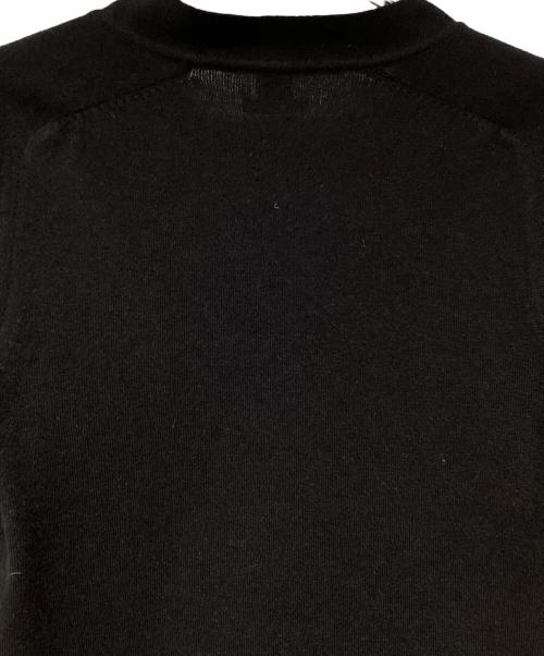 HERMES（エルメス）HERMES (エルメス) スカーフ柄切り替えVネックニット ブラック サイズ:34の古着・服飾アイテム