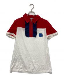 PRADA（プラダ）の古着「異素材ポロシャツ」｜トリコロールカラー