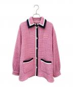 MIU MIUミュウミュウ）の古着「ツイードジャケット」｜ピンク