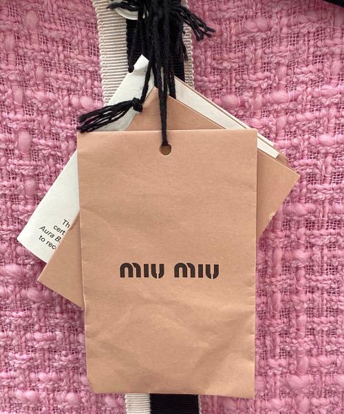 MIU MIU（ミュウミュウ）MIU MIU (ミュウミュウ) ツイードジャケット ピンク サイズ:36の古着・服飾アイテム