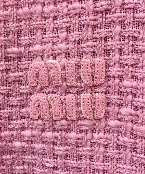 MIU MIU（ミュウミュウ）MIU MIU (ミュウミュウ) ツイードジャケット ピンク サイズ:36の古着・服飾アイテム