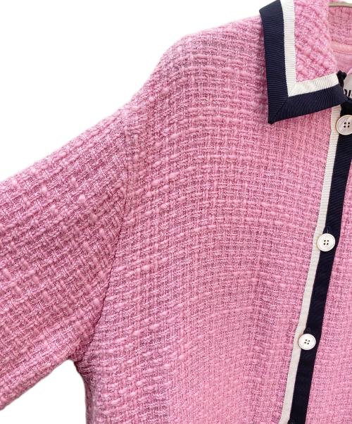 MIU MIU（ミュウミュウ）MIU MIU (ミュウミュウ) ツイードジャケット ピンク サイズ:36の古着・服飾アイテム