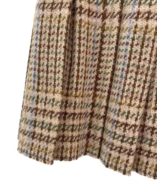 MIU MIU（ミュウミュウ）MIU MIU (ミュウミュウ) Houndstooth check skirt ベージュ サイズ:36の古着・服飾アイテム