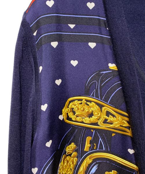 HERMES（エルメス）HERMES (エルメス) ツイルレーヌ Vネックニット ネイビー サイズ:36の古着・服飾アイテム