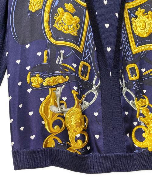 HERMES（エルメス）HERMES (エルメス) ツイルレーヌ Vネックニット ネイビー サイズ:36の古着・服飾アイテム