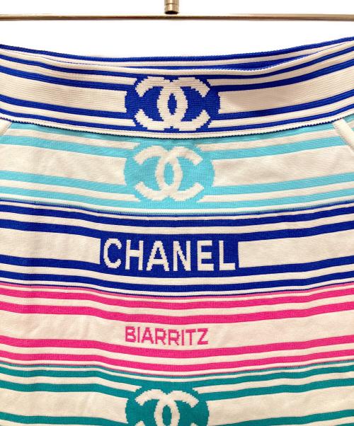 CHANEL（シャネル）CHANEL (シャネル) ロゴニットスカート マルチカラー サイズ:34の古着・服飾アイテム