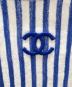 中古・古着 CHANEL (シャネル) ココマークストライプワンピース ブルー×ホワイト サイズ:34：80000円