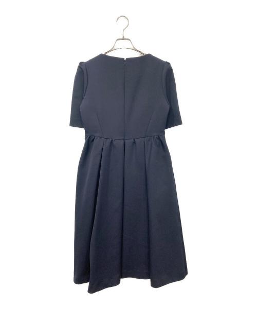 CELFORD（セルフォード）CELFORD (セルフォード) トリプルクロスフレアワンピース ネイビー サイズ:38の古着・服飾アイテム