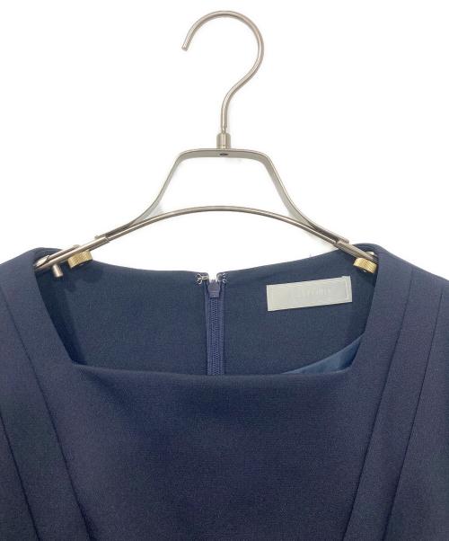 CELFORD（セルフォード）CELFORD (セルフォード) トリプルクロスフレアワンピース ネイビー サイズ:38の古着・服飾アイテム