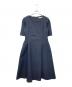 CELFORD（セルフォード）の古着「トリプルクロスフレアワンピース」｜ネイビー
