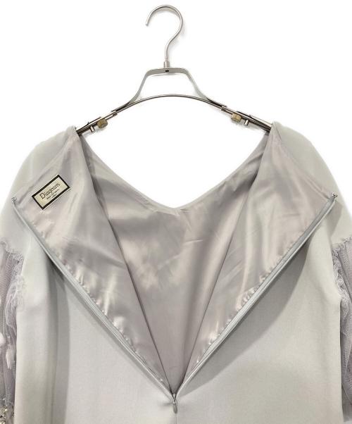 Diagram（ダイアグラム）Diagram (ダイアグラム) フラワー刺繍チュール切替ワンピース グレー サイズ:38の古着・服飾アイテム