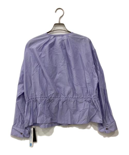 TRANS WORK（トランスワーク）TRANS WORK (トランスワーク) ウィンディーボイルノーカラージャケット パープル サイズ:38の古着・服飾アイテム