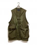 ALMOSTBLACKオールモストブラック）の古着「MILITARY BIG VEST」｜オリーブ