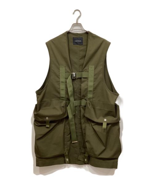 ALMOSTBLACK（オールモストブラック）ALMOSTBLACK (オールモストブラック) MILITARY BIG VEST オリーブ サイズ:2の古着・服飾アイテム
