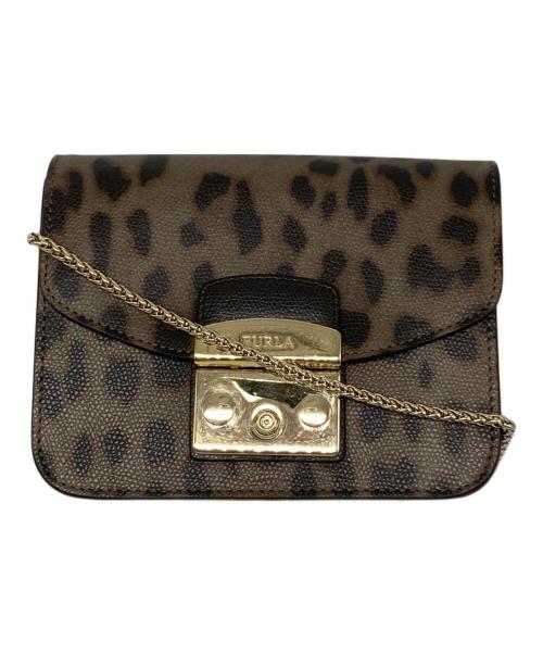 FURLA（フルラ）FURLA (フルラ) メトロポリス チェーンショルダーバッグ ブラウンの古着・服飾アイテム