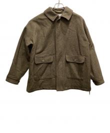 PAR ICI（パーリッシィ）の古着「ソフトメルトン ZIPショートコート」｜オリーブ
