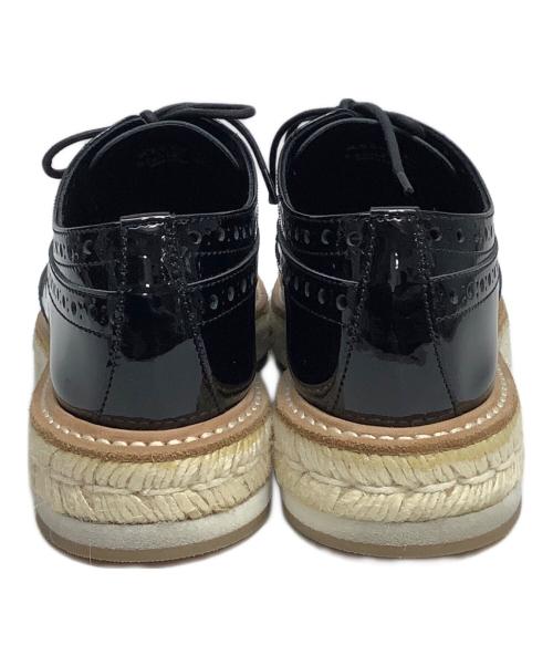 CHURCH'S（チャーチ）CHURCH'S (チャーチ) エスパドリーユウィングチップパテントシューズ ブラック サイズ:36の古着・服飾アイテム