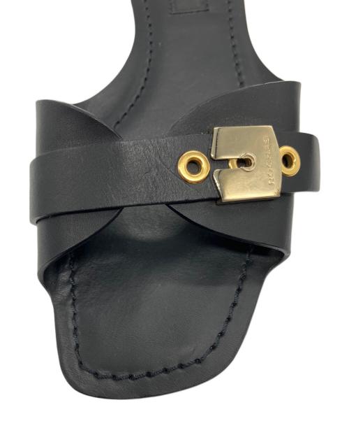 ROCHAS（ロシャス）ROCHAS (ロシャス) フラットミュールサンダル ブラック サイズ:36の古着・服飾アイテム