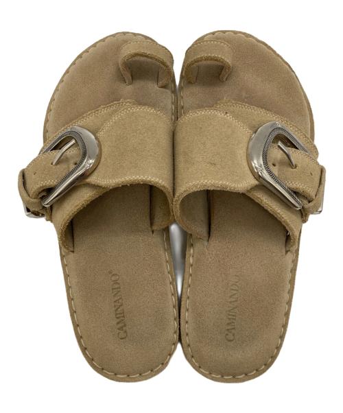 Caminando（カミナンド）Caminando (カミナンド) BUCKLE SANDAL ベージュ サイズ:6の古着・服飾アイテム