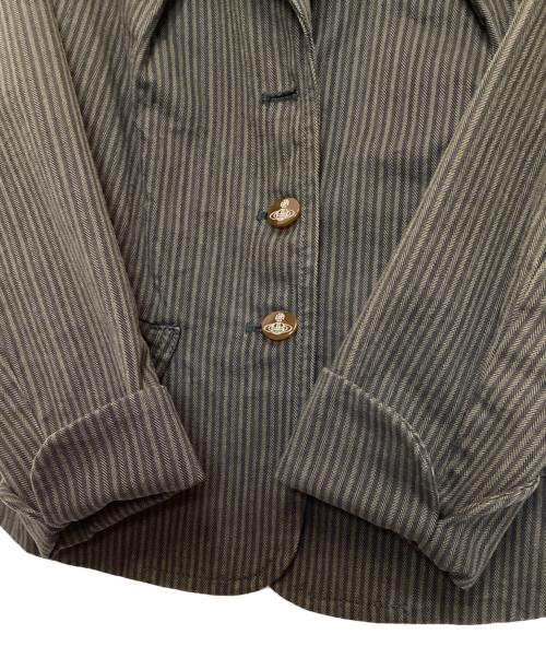 Vivienne Westwood RED LABEL（ヴィヴィアンウエストウッドレッドレーベル）Vivienne Westwood RED LABEL (ヴィヴィアンウエストウッドレッドレーベル) ヘリンボーンジャケット グレー サイズ:2の古着・服飾アイテム