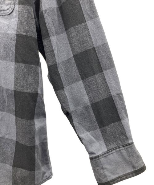 ST JOHN'S BAY（セントジョンズベイ）ST JOHN'S BAY (セントジョンズベイ) 90’S ブロックチェック ヘビーネルシャツ グレー サイズ:Lの古着・服飾アイテム