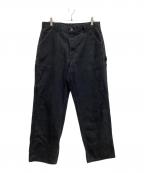 CarHarttカーハート）の古着「WASHED DUCK WORK DUNGAREE PANT」｜ブラック