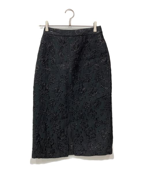 NOISE MAKER（ノイズメーカー）NOISE MAKER (ノイズメーカー) 2way花柄ジャガードスカート ブラック サイズ:38の古着・服飾アイテム