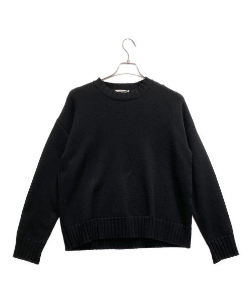 JULYNINE（ジュライナイン）JULYNINE (ジュライナイン) クルーネック セーター ブラック サイズ:FREEの古着・服飾アイテム