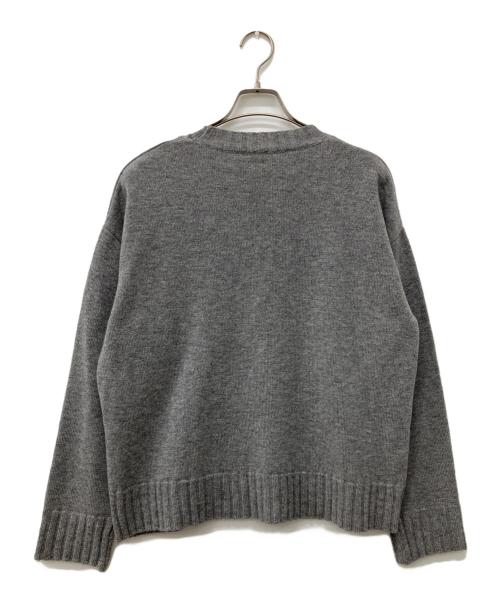 JULYNINE（ジュライナイン）JULYNINE (ジュライナイン) クルーネック セーター グレー サイズ:Ｆの古着・服飾アイテム