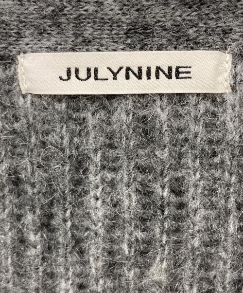 JULY NINE（ジュライナイン）JULY NINE (ジュライナイン) モヘアニットカーディガン グレー サイズ:FREEの古着・服飾アイテム
