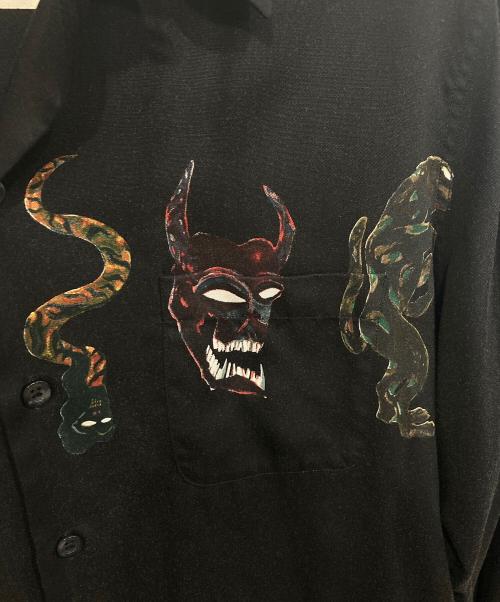 WACKO MARIA（ワコマリア）WACKO MARIA (ワコマリア) オープンカラーシャツ ブラック サイズ:Sの古着・服飾アイテム