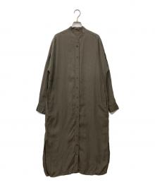 DEUXIEME CLASSE（ドゥーズィエム クラス）の古着「Linen ワンピース」｜オリーブ