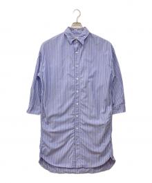 REMI RELIEF（レミレリーフ）の古着「ストライプシャツワンピース」｜ブルー