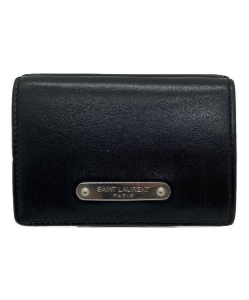 Saint Laurent Paris（サンローランパリ）Saint Laurent Paris (サンローランパリ) 3つ折り財布 ブラックの古着・服飾アイテム