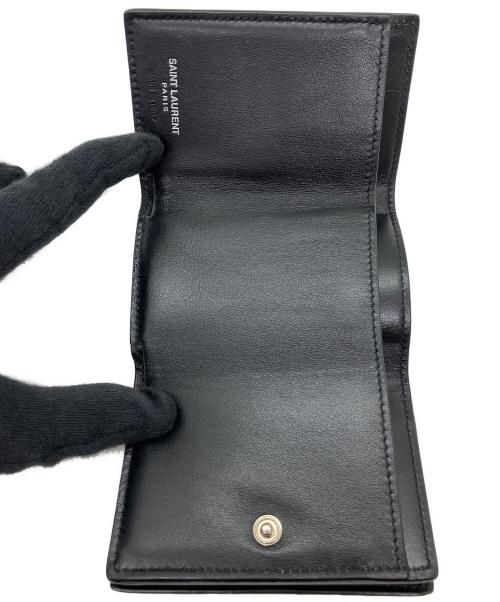 Saint Laurent Paris（サンローランパリ）Saint Laurent Paris (サンローランパリ) 3つ折り財布 ブラックの古着・服飾アイテム
