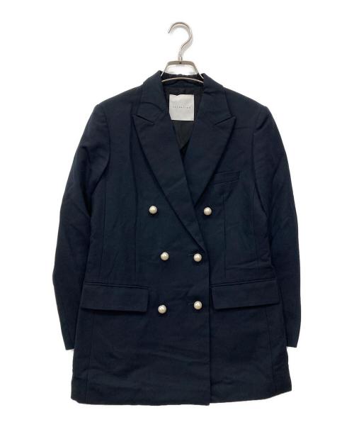 ESTNATION（エストネーション）ESTNATION (エストネーション) コットンダブルブレストパールボタンジャケット ネイビー サイズ:36の古着・服飾アイテム